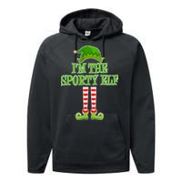 I'm The Sporty Elf Matching Family Christmas Performance Fleece Hoodie