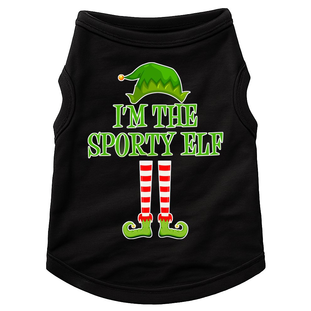 I'm The Sporty Elf Matching Family Christmas Doggie Tank