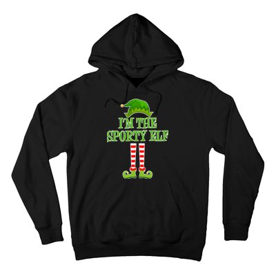 I'm The Sporty Elf Matching Family Christmas Hoodie