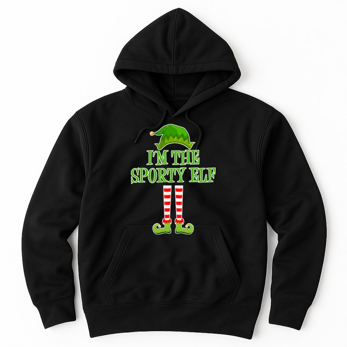 I'm The Sporty Elf Matching Family Christmas Hoodie