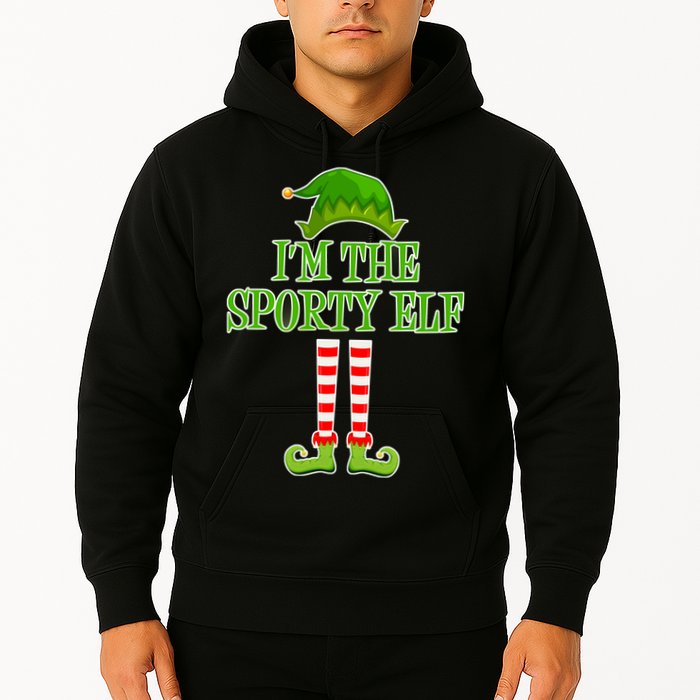 I'm The Sporty Elf Matching Family Christmas Hoodie