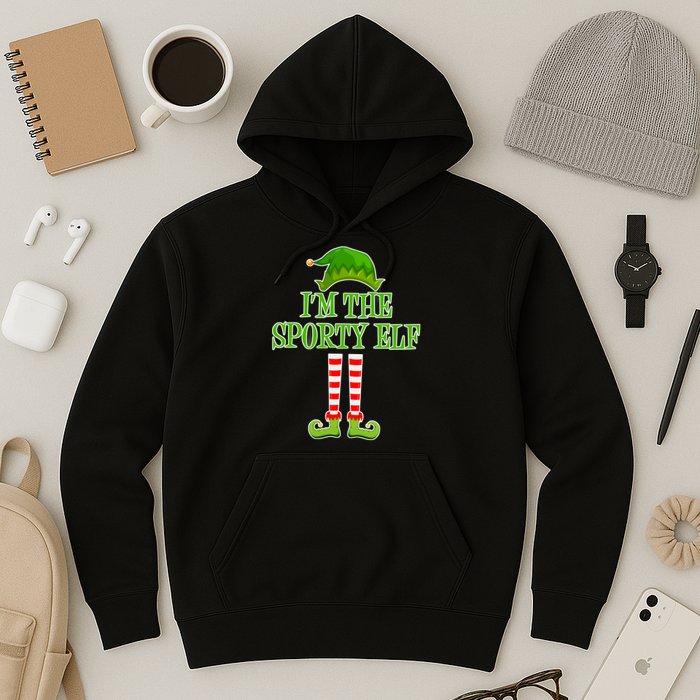 I'm The Sporty Elf Matching Family Christmas Hoodie