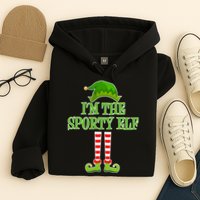 I'm The Sporty Elf Matching Family Christmas Hoodie