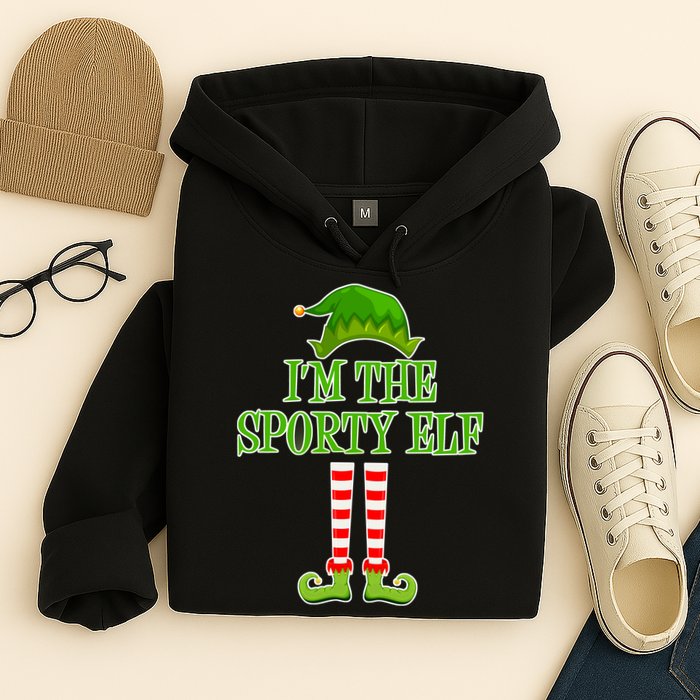 I'm The Sporty Elf Matching Family Christmas Hoodie