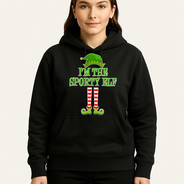 I'm The Sporty Elf Matching Family Christmas Hoodie
