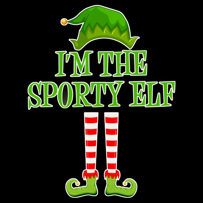 I'm The Sporty Elf Matching Family Christmas Hoodie