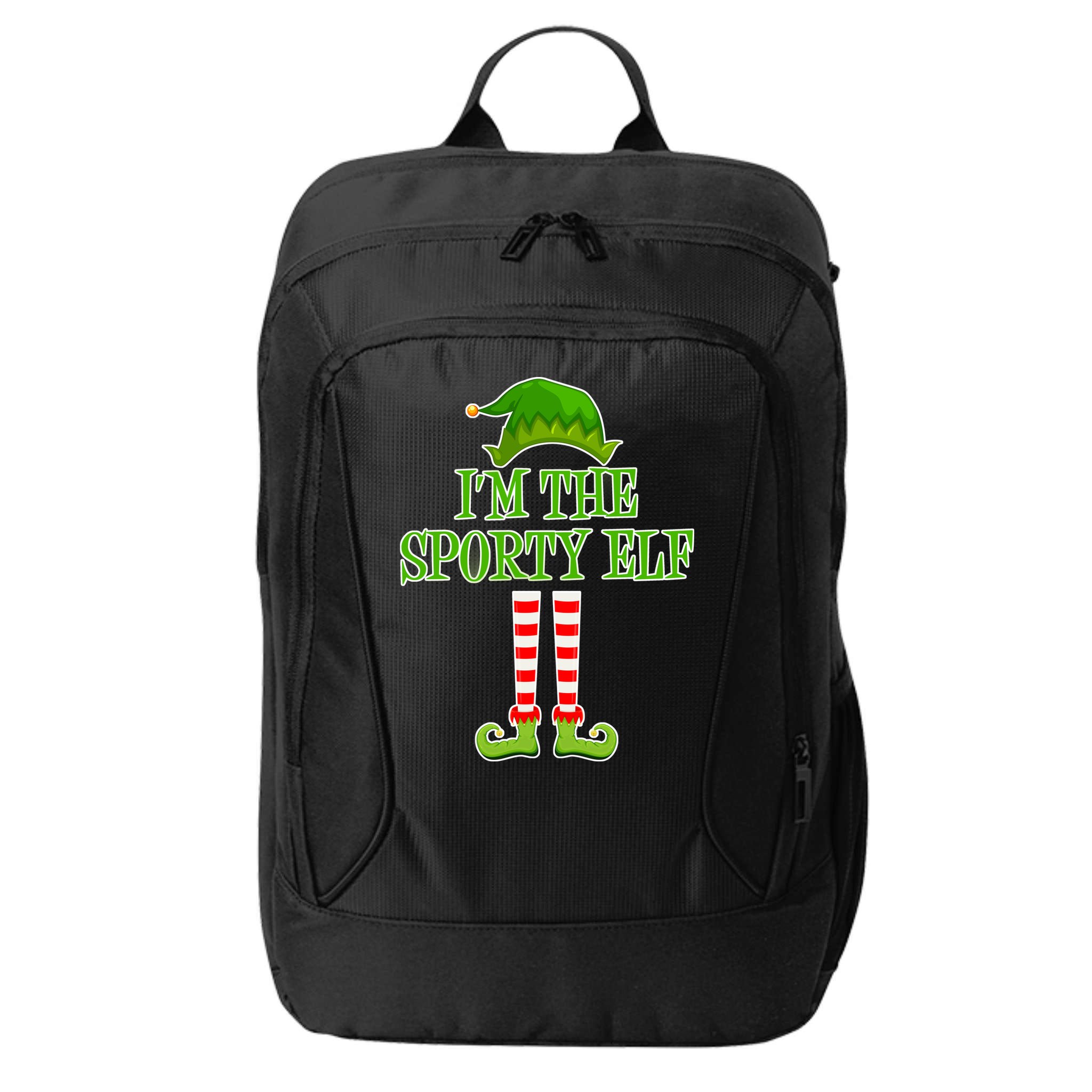 I'm The Sporty Elf Matching Family Christmas City Backpack