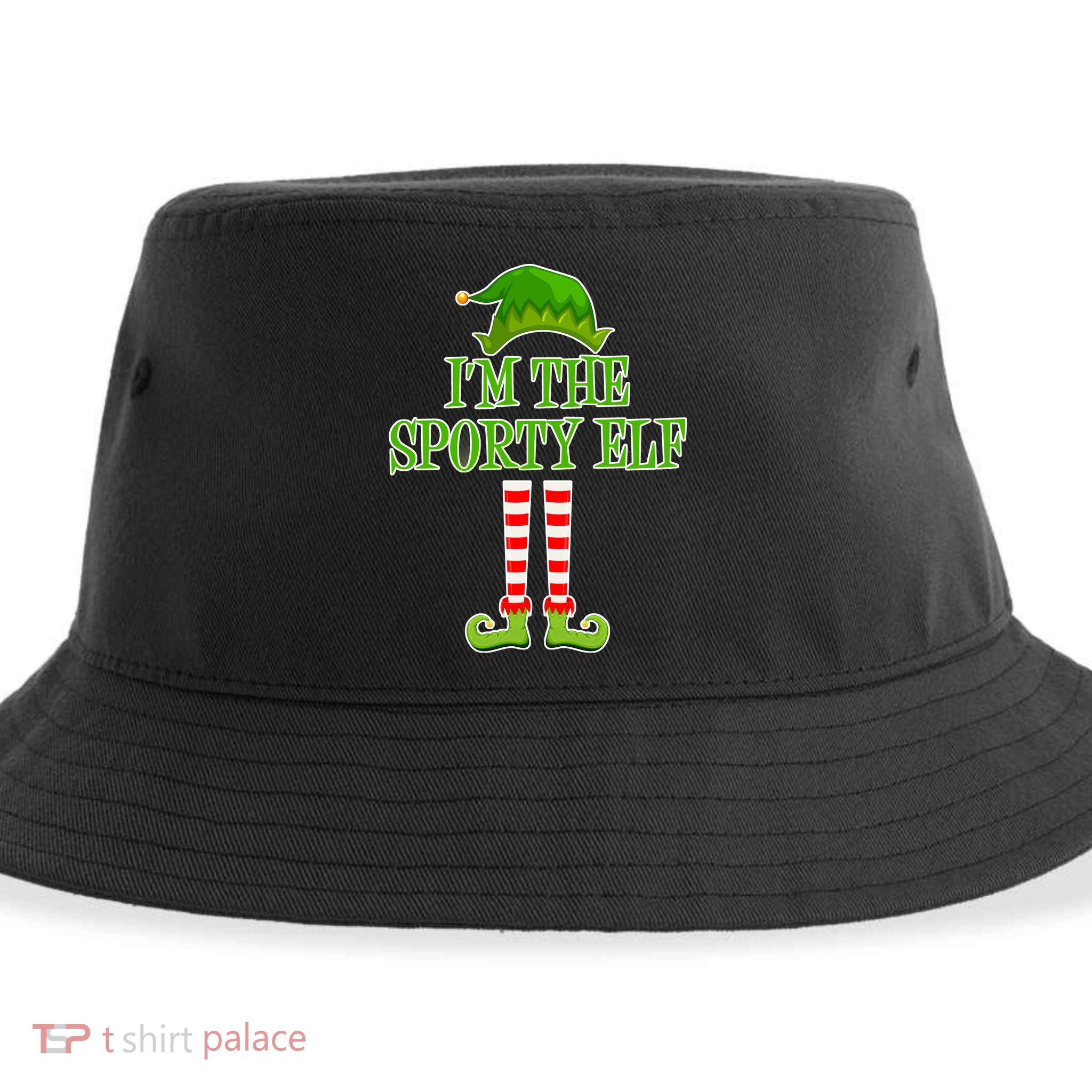 I'm The Sporty Elf Matching Family Christmas Sustainable Bucket Hat