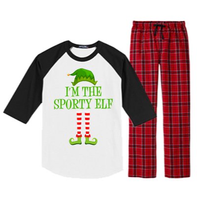 I'm The Sporty Elf Matching Family Christmas Raglan Sleeve Pajama Set