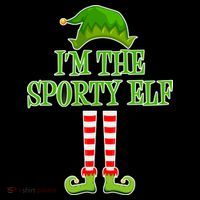 I'm The Sporty Elf Matching Family Christmas Flatbill Hat