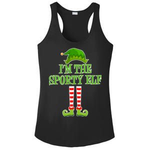 I'm The Sporty Elf Matching Family Christmas Ladies PosiCharge Competitor Racerback Tank