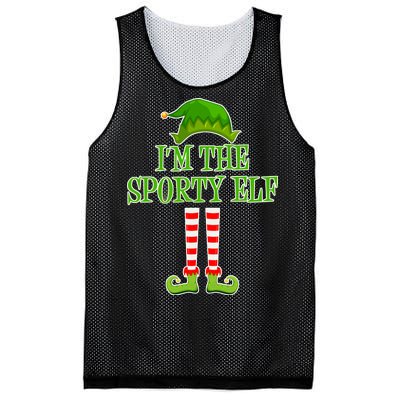 I'm The Sporty Elf Matching Family Christmas Mesh Reversible Basketball Jersey Tank