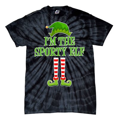 I'm The Sporty Elf Matching Family Christmas Tie-Dye T-Shirt