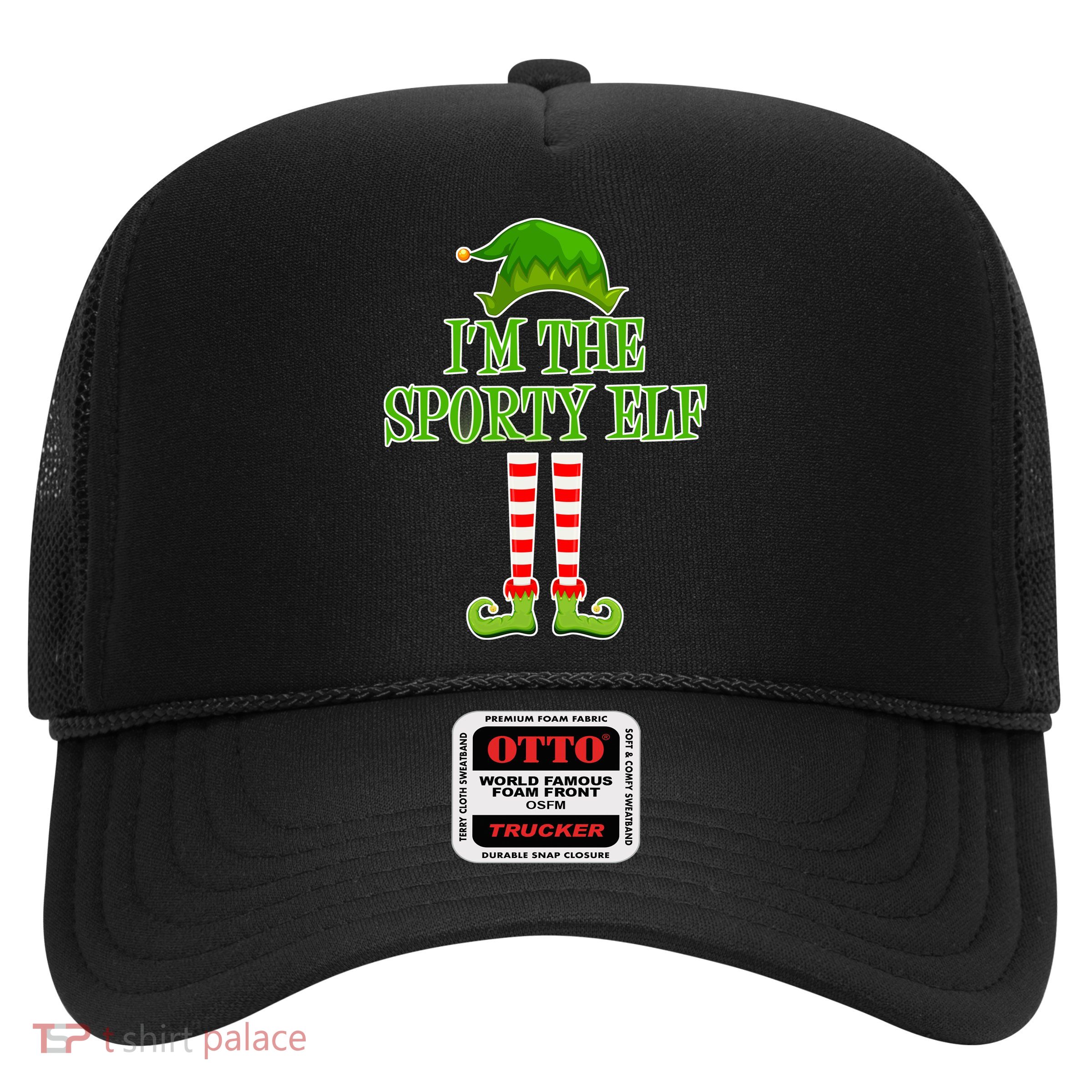 I'm The Sporty Elf Matching Family Christmas Trucker Hat