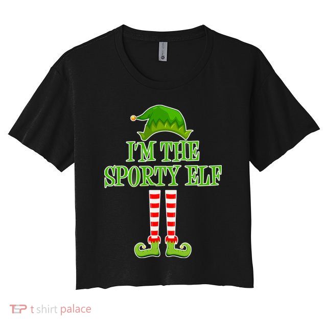 I'm The Sporty Elf Matching Family Christmas Crop Top