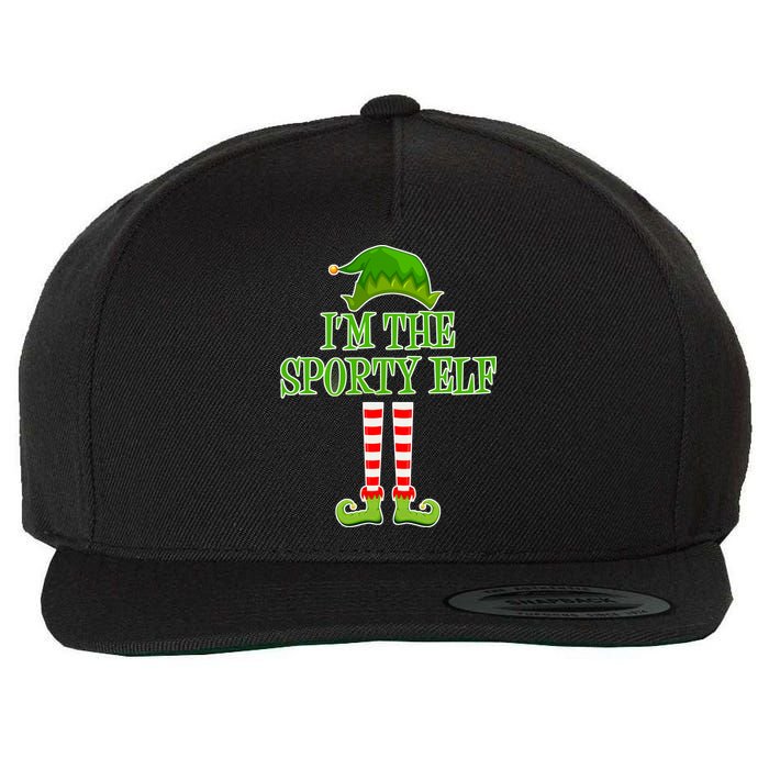 I'm The Sporty Elf Matching Family Christmas Wool Snapback Cap
