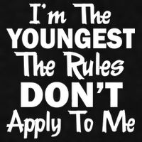 I'm the Youngest the Rules Don't Apply To Me Funny Ladies PosiCharge Tri-Blend Wicking Tank