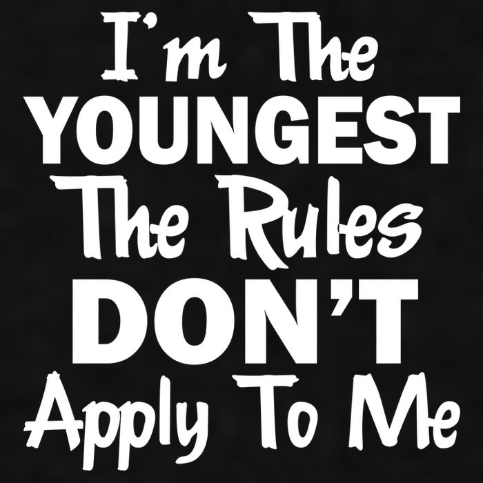 I'm the Youngest the Rules Don't Apply To Me Funny Ladies PosiCharge Tri-Blend Wicking Tank