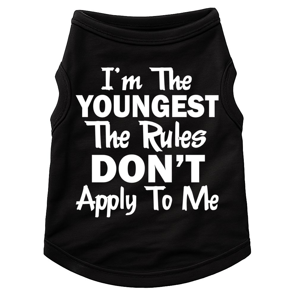 I'm the Youngest the Rules Don't Apply To Me Funny Doggie Tank