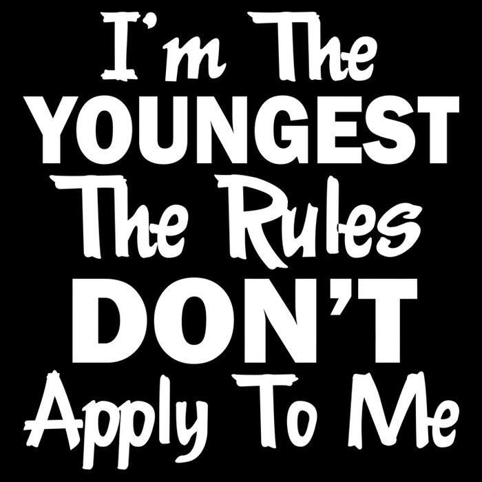 I'm the Youngest the Rules Don't Apply To Me Funny Drawstring Bag