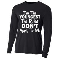 I'm the Youngest the Rules Don't Apply To Me Funny Cooling Performance Long Sleeve Crew