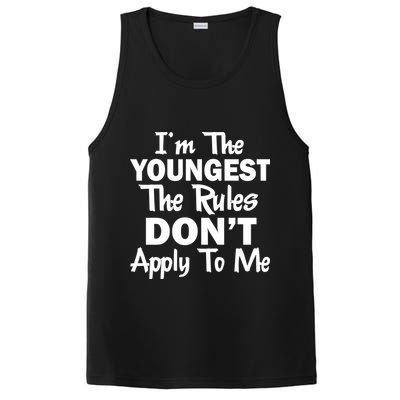 I'm the Youngest the Rules Don't Apply To Me Funny PosiCharge Competitor Tank