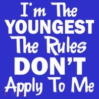 I'm the Youngest the Rules Don't Apply To Me Funny Full-Length Apron With Pockets