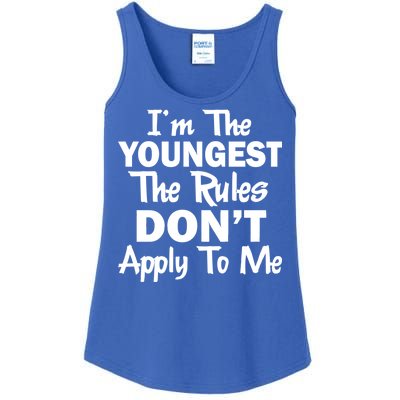 I'm the Youngest the Rules Don't Apply To Me Funny Ladies Essential Tank