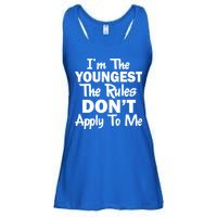 I'm the Youngest the Rules Don't Apply To Me Funny Ladies Essential Flowy Tank