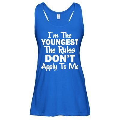 I'm the Youngest the Rules Don't Apply To Me Funny Ladies Essential Flowy Tank