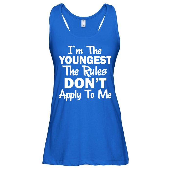 I'm the Youngest the Rules Don't Apply To Me Funny Ladies Essential Flowy Tank