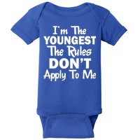 I'm the Youngest the Rules Don't Apply To Me Funny Baby Bodysuit