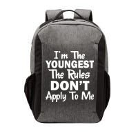 I'm the Youngest the Rules Don't Apply To Me Funny Vector Backpack