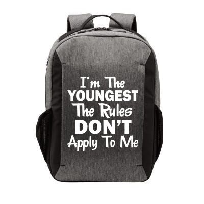 I'm the Youngest the Rules Don't Apply To Me Funny Vector Backpack