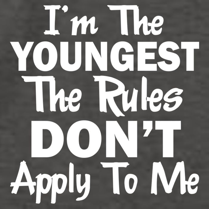 I'm the Youngest the Rules Don't Apply To Me Funny Vector Backpack