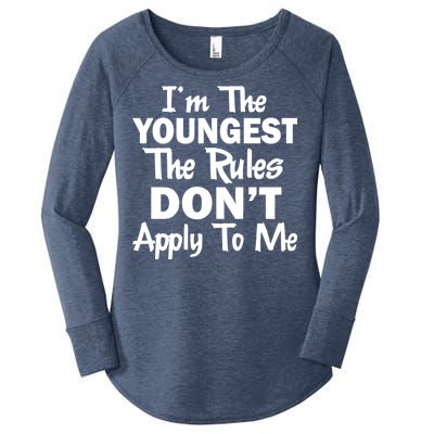 I'm the Youngest the Rules Don't Apply To Me Funny Women's Perfect Tri Tunic Long Sleeve Shirt