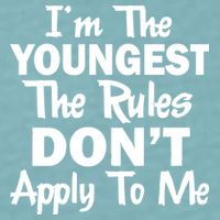 I'm the Youngest the Rules Don't Apply To Me Funny Sueded Cloud Jersey T-Shirt