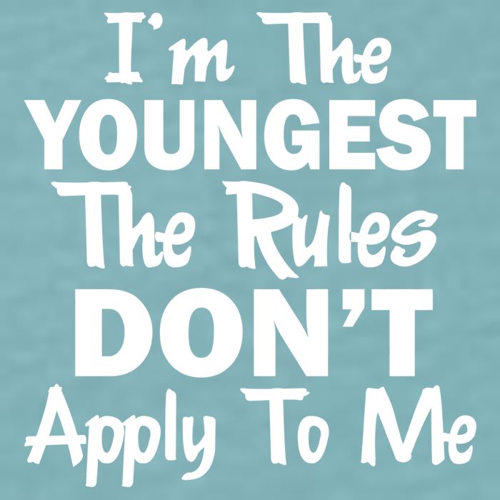 I'm the Youngest the Rules Don't Apply To Me Funny Sueded Cloud Jersey T-Shirt