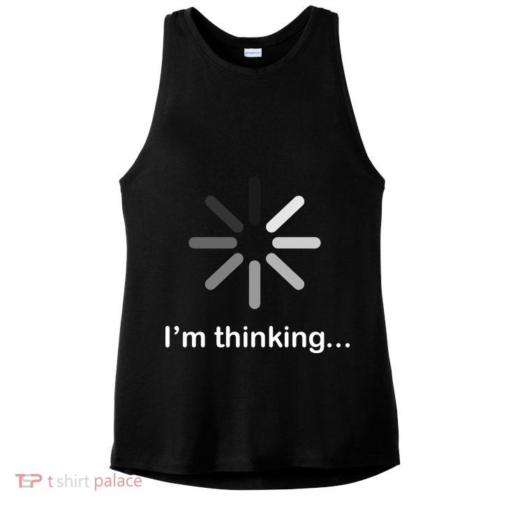 I'm Thinking Loading Logo Ladies PosiCharge Tri-Blend Wicking Tank