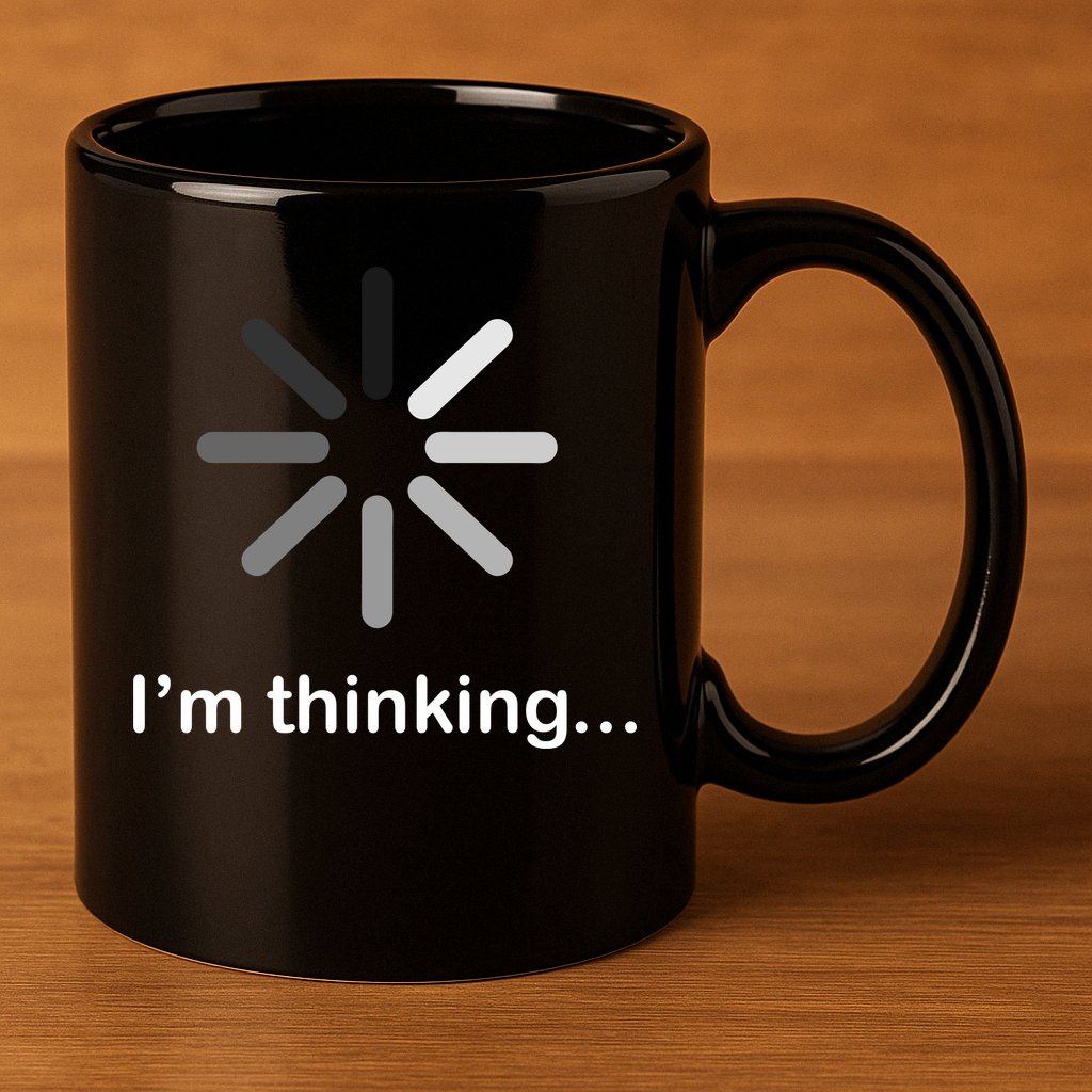 I'm Thinking Loading Logo 11oz C Handle Ceramic Mug