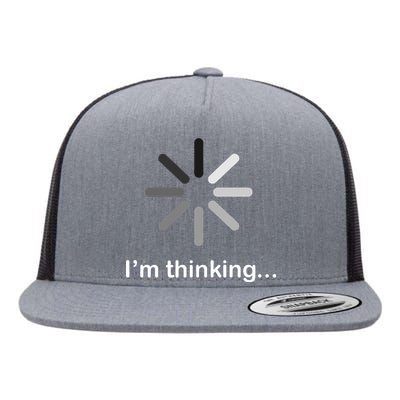 I'm Thinking Loading Logo Flat Bill Trucker Hat