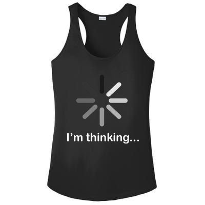 I'm Thinking Loading Logo Ladies PosiCharge Competitor Racerback Tank