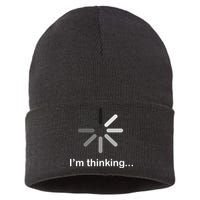 I'm Thinking Loading Logo Sustainable Knit Beanie