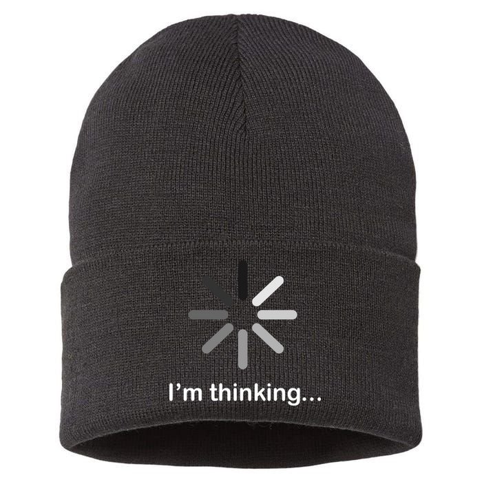 I'm Thinking Loading Logo Sustainable Knit Beanie