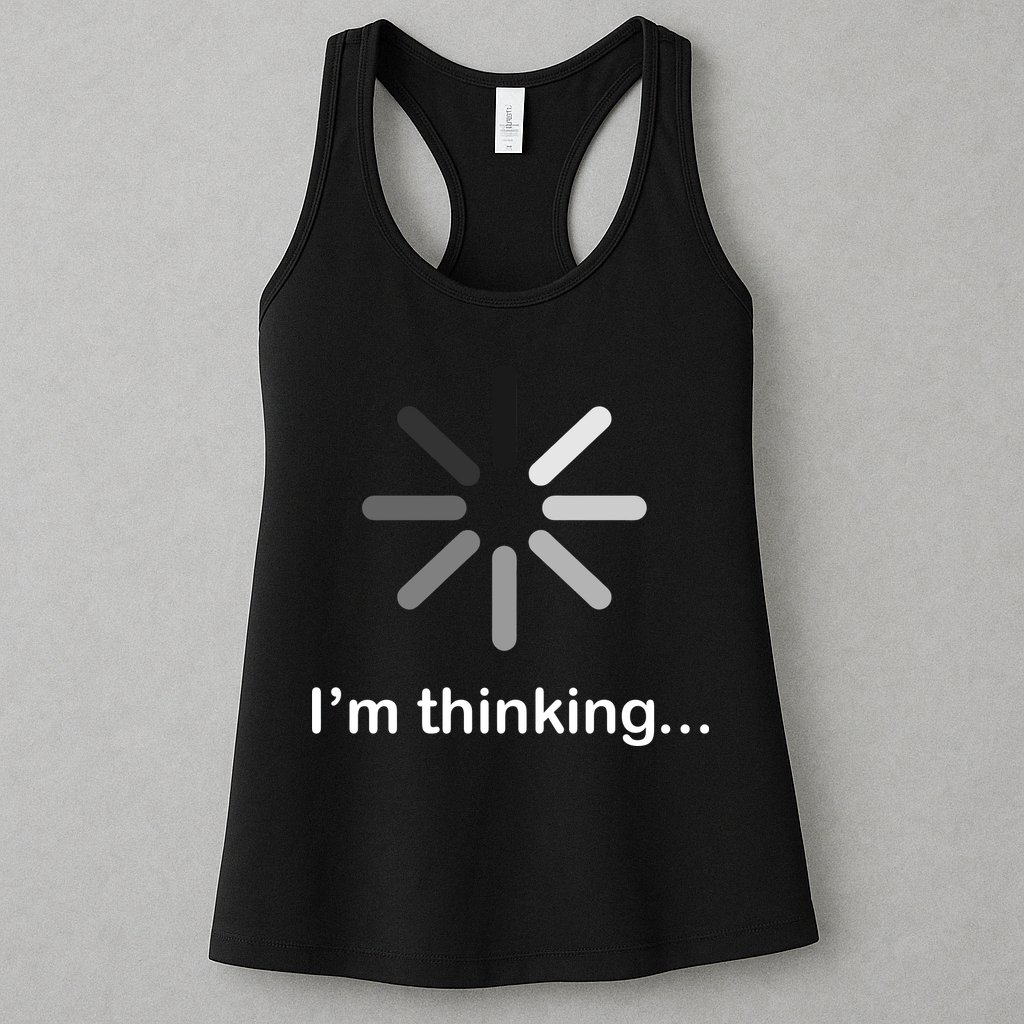 I'm Thinking Loading Logo Womens Tank Top