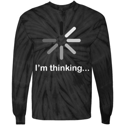 I'm Thinking Loading Logo Tie-Dye Long Sleeve Shirt
