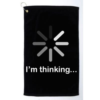 I'm Thinking Loading Logo Golf Towel