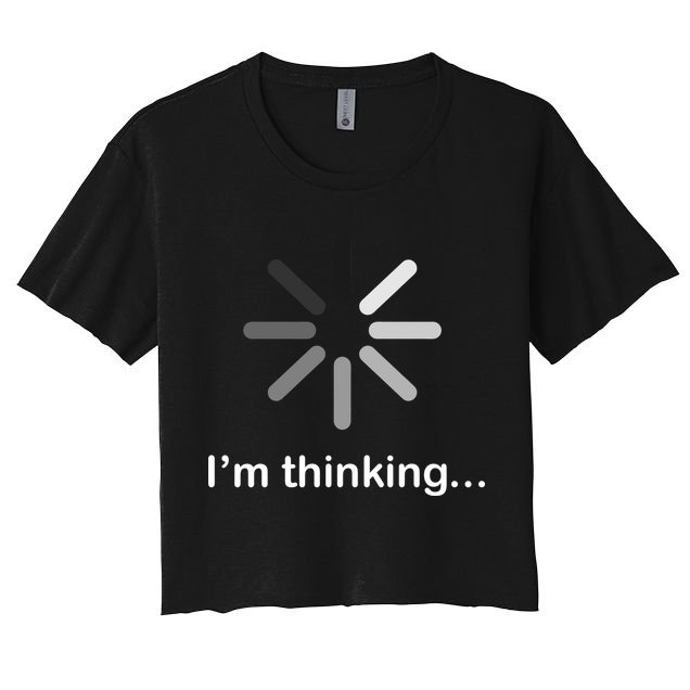 I'm Thinking Loading Logo Crop Top