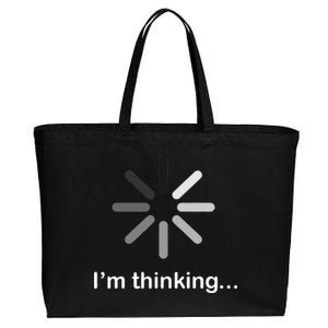 I'm Thinking Loading Logo Cotton Canvas Jumbo Tote