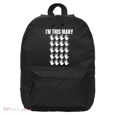 I'm This Many - 100th Birthday 16 in Basic Backpack